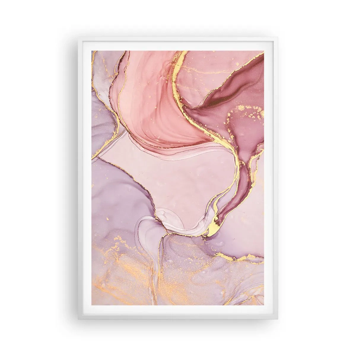 Pôster em moldura branca - Carícia das cores - 70x100 cm