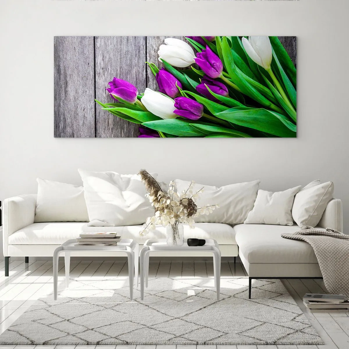 Quadro em vidro - No dia do feriado da primavera - 100x40 cm
