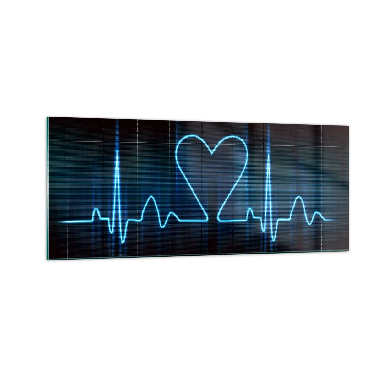 Quadro em vidro - No ritmo do coração - 100x40 cm