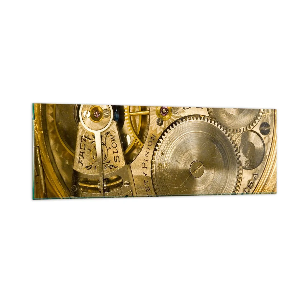 Quadro em vidro - Mova-se com o tempo - 90x30 cm