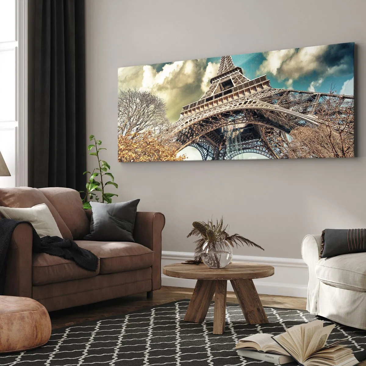 Quadro em tela - E no outono em Paris... - 100x40 cm