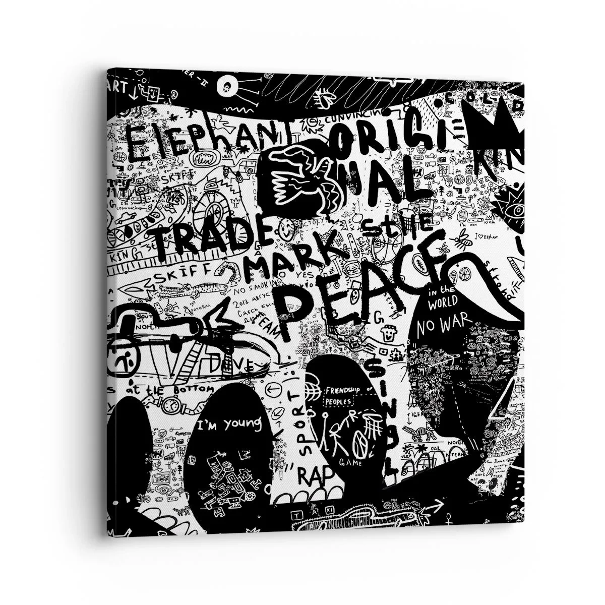 Quadro em tela - O rico mundo das ruas - 30x30 cm