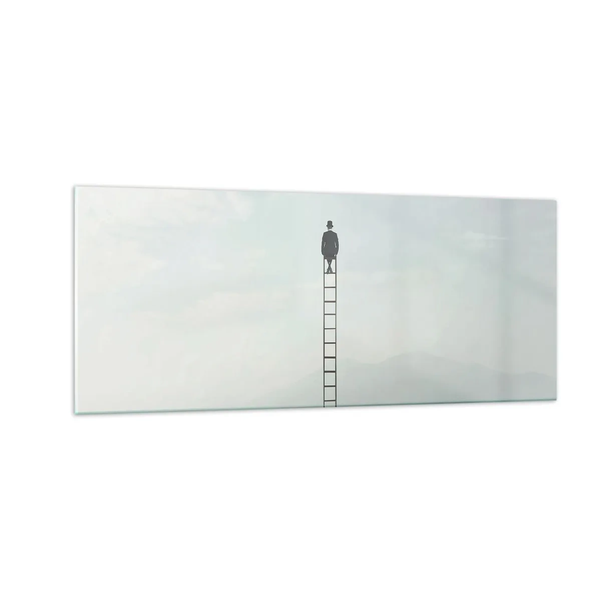 Quadro em vidro - Vá além - 100x40 cm