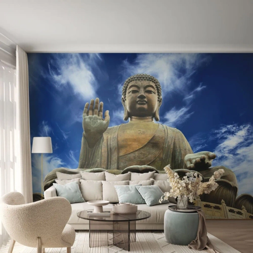 Papel de Parede Autocolante Deluxe Sticker - Viva sem medo - Buda, Religião, Ásia - 250x175 cm