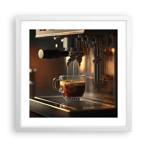 Pôster em moldura branca - Uma mistura sensual - 40x40 cm