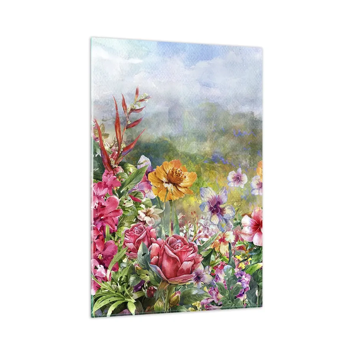 Quadro em vidro - O jardim que enlouqueceu - 80x120 cm