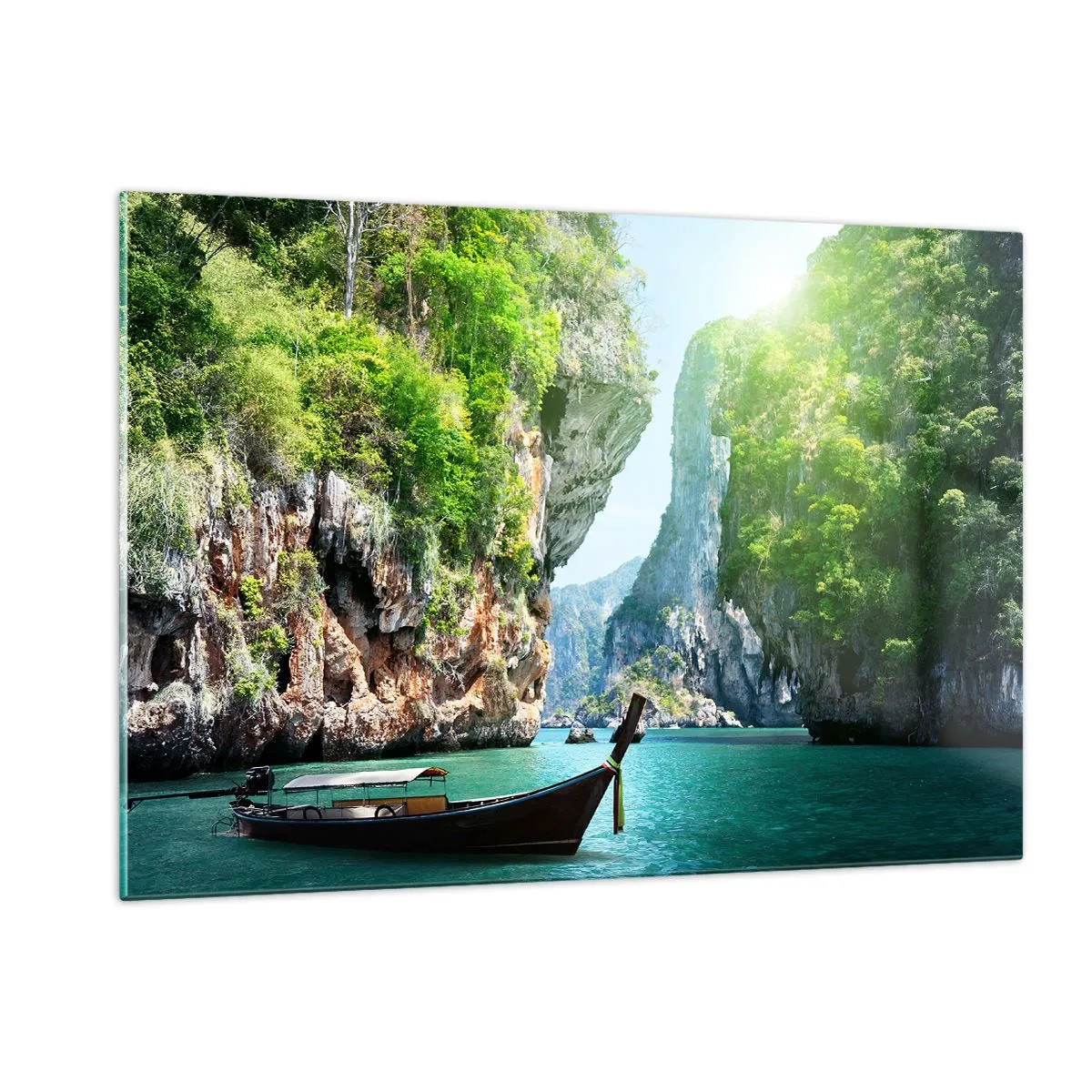 Quadro em vidro - Um convite para uma viagem exótica - 120x80 cm