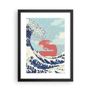 Pôster com moldura preta - Das inspirações japonesas - 30x40 cm