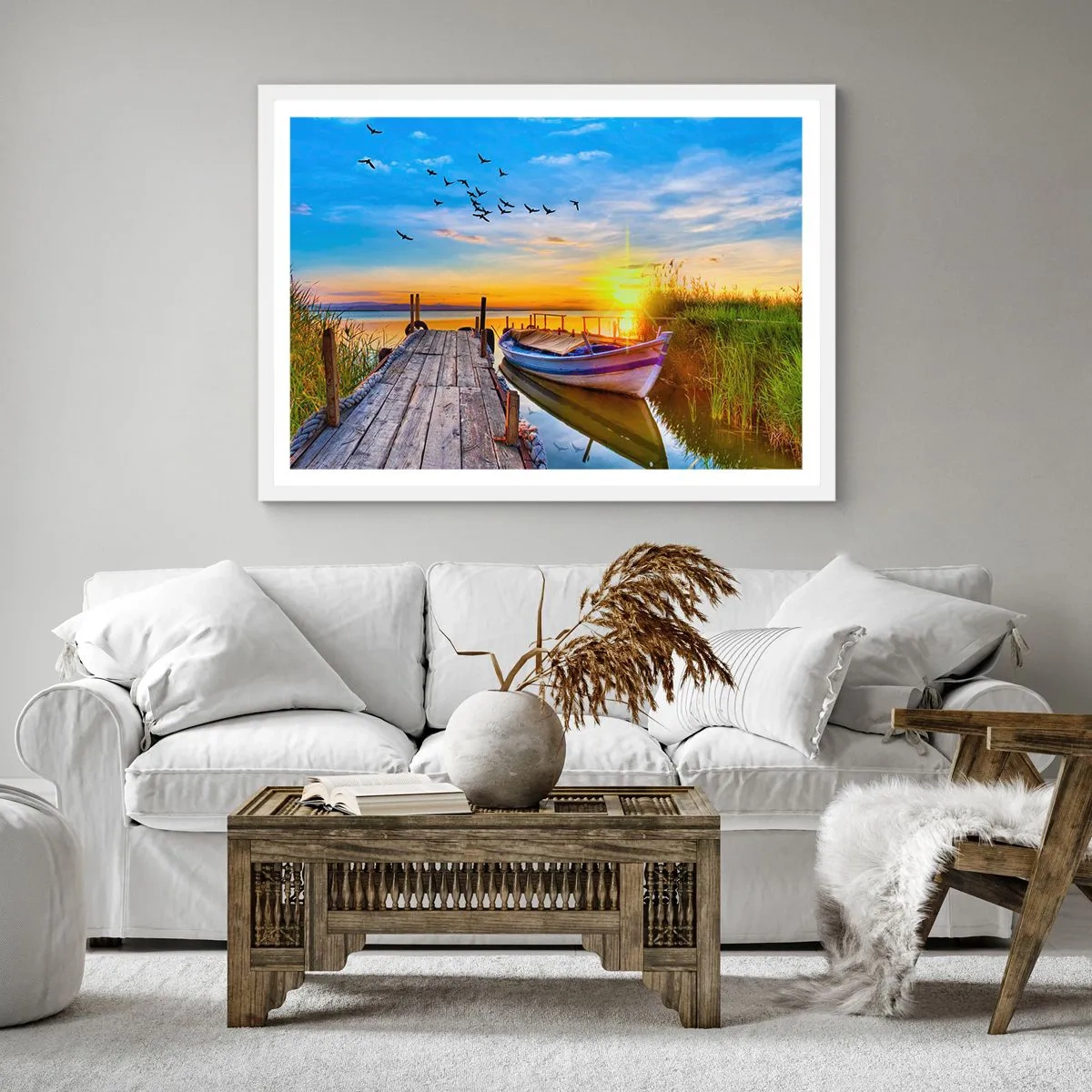 Pôster em moldura branca - Adeus, até amanhã - 40x40 cm