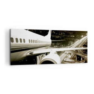 Quadro em tela - Voar para a noite - 120x50 cm