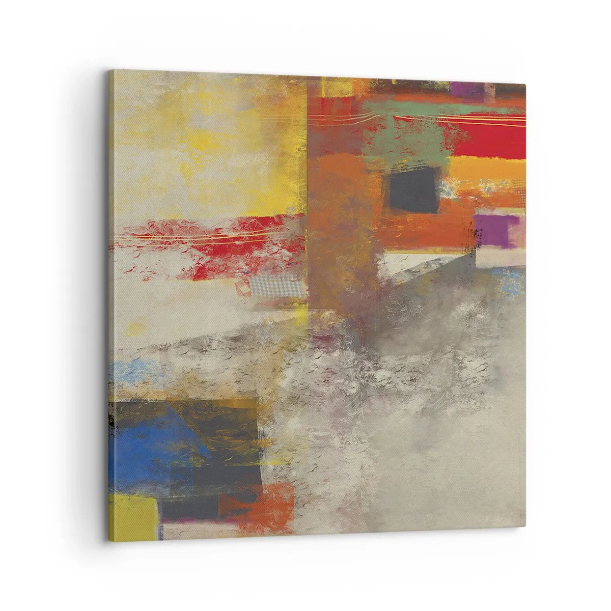 Quadro em tela - Geometria das cores - 60x60 cm