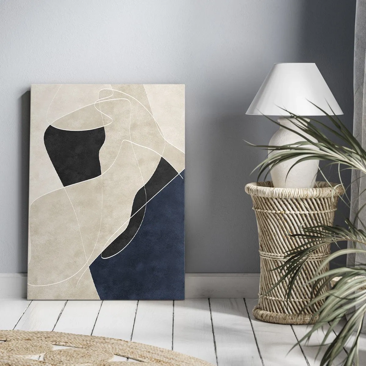 Quadro em tela - Composição abstrata – contraste de cores - 50x70 cm