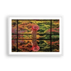 Pôster em moldura branca - No templo da natureza - 70x50 cm