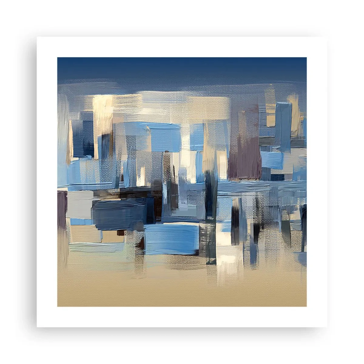 Pôster - Construção azul - 50x50 cm