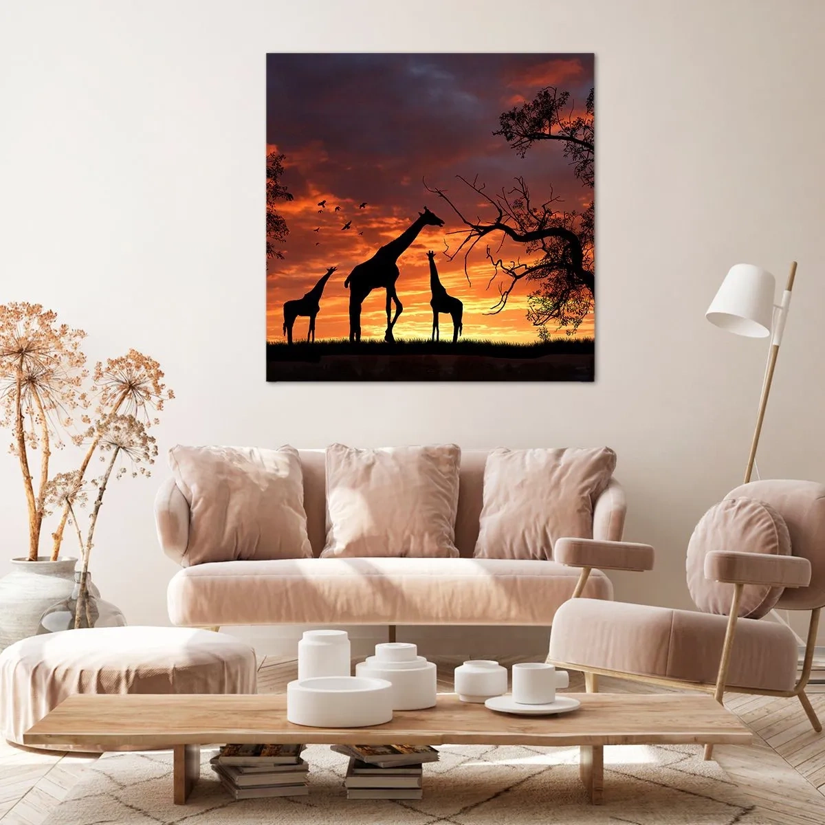 Quadro em tela - Um pequeno jantar com seus entes queridos - 50x50 cm