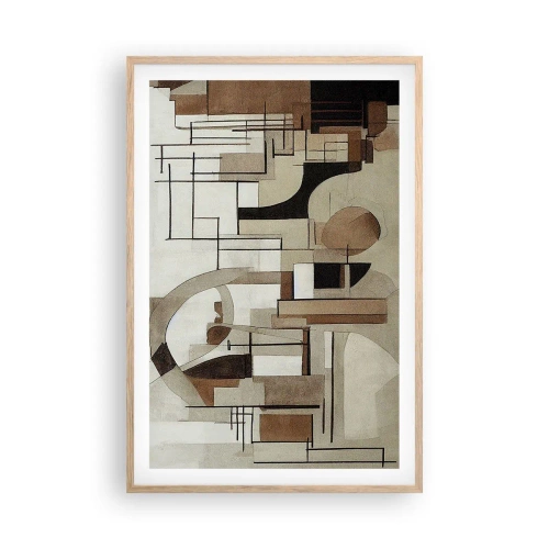 Pôster com moldura de carvalho claro - Paisagem urbana 2.0 - 61x91 cm