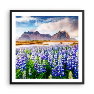 Pôster com moldura preta - Força e severidade ao lado da suavidade - 60x60 cm