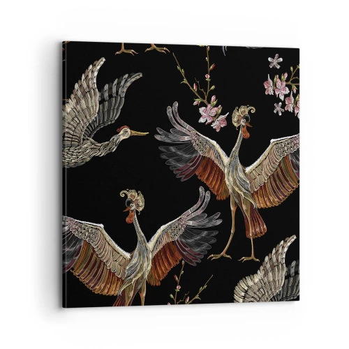 Quadro em tela - O pássaro de conto de fadas - 70x70 cm