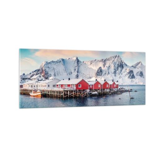 Quadro em vidro - Refpugio do Norte - 100x40 cm