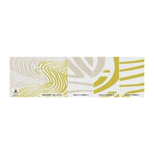 Amostra de papel de parede autocolante Deluxe Sticker - Uma composição com uma curvatura suave - Minimalismo, Pedaço, Brilhante - 100x30 cm