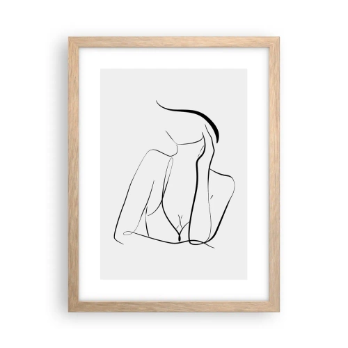 Pôster com moldura de carvalho claro - Na onda dos sonhos - 30x40 cm