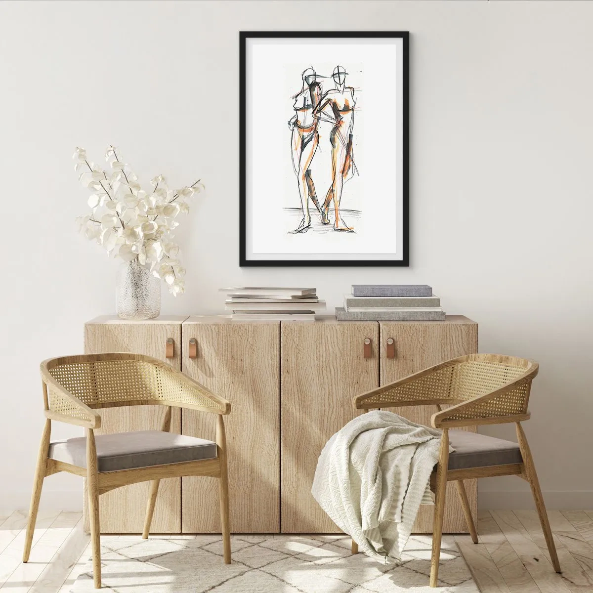 Pôster com moldura preta - Um estudo do encanto - 70x100 cm