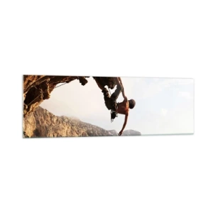 Quadro em vidro - O mundo encolhido num punhado de rochas - 160x50 cm