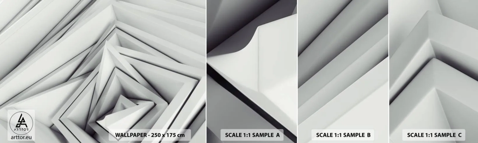 Amostra de Papel de Parede Standard Eco - Cantos vivos - Tecnologia, 3D, Moderno - 100x30 cm