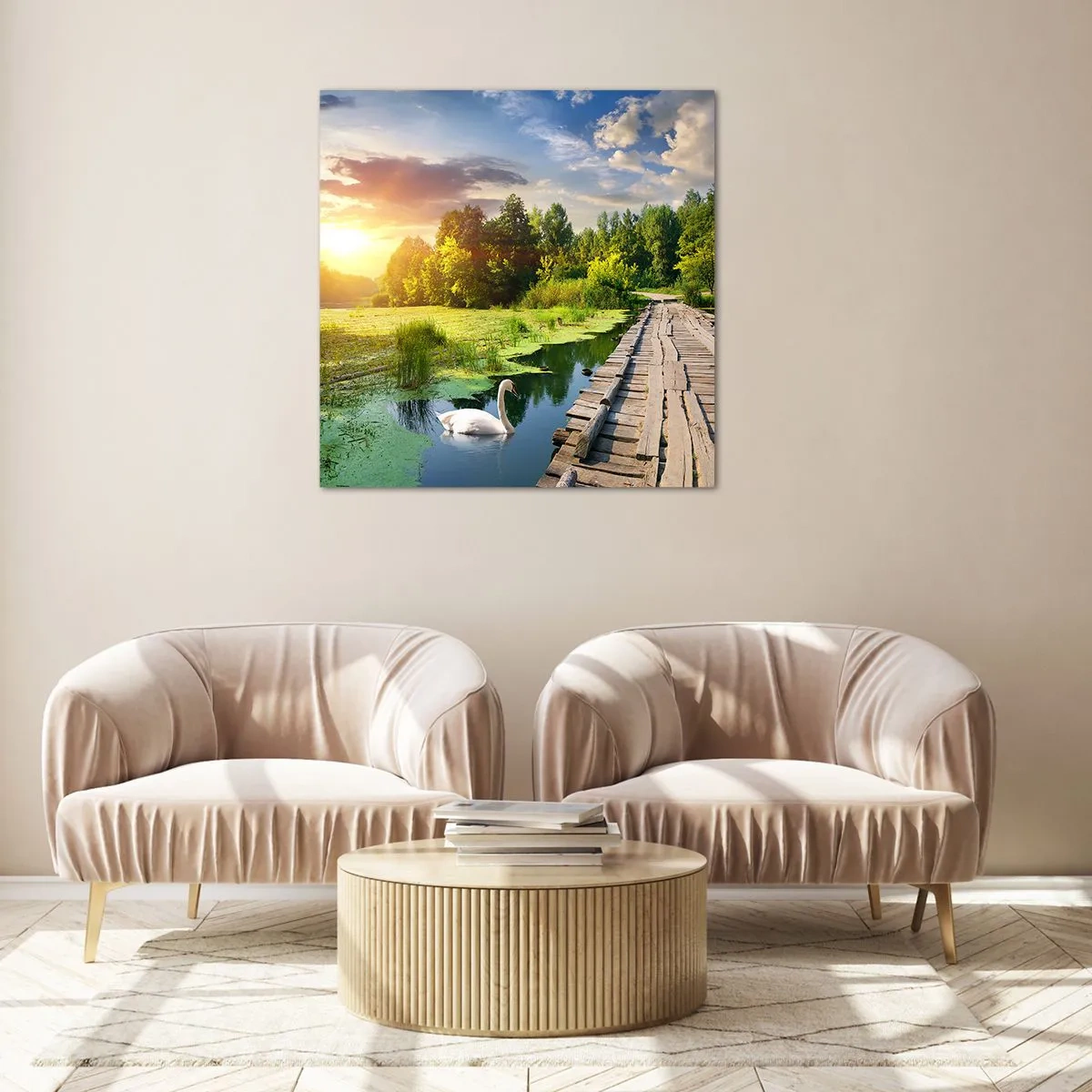 Quadro em vidro - Verão em todos os lugares - 30x30 cm