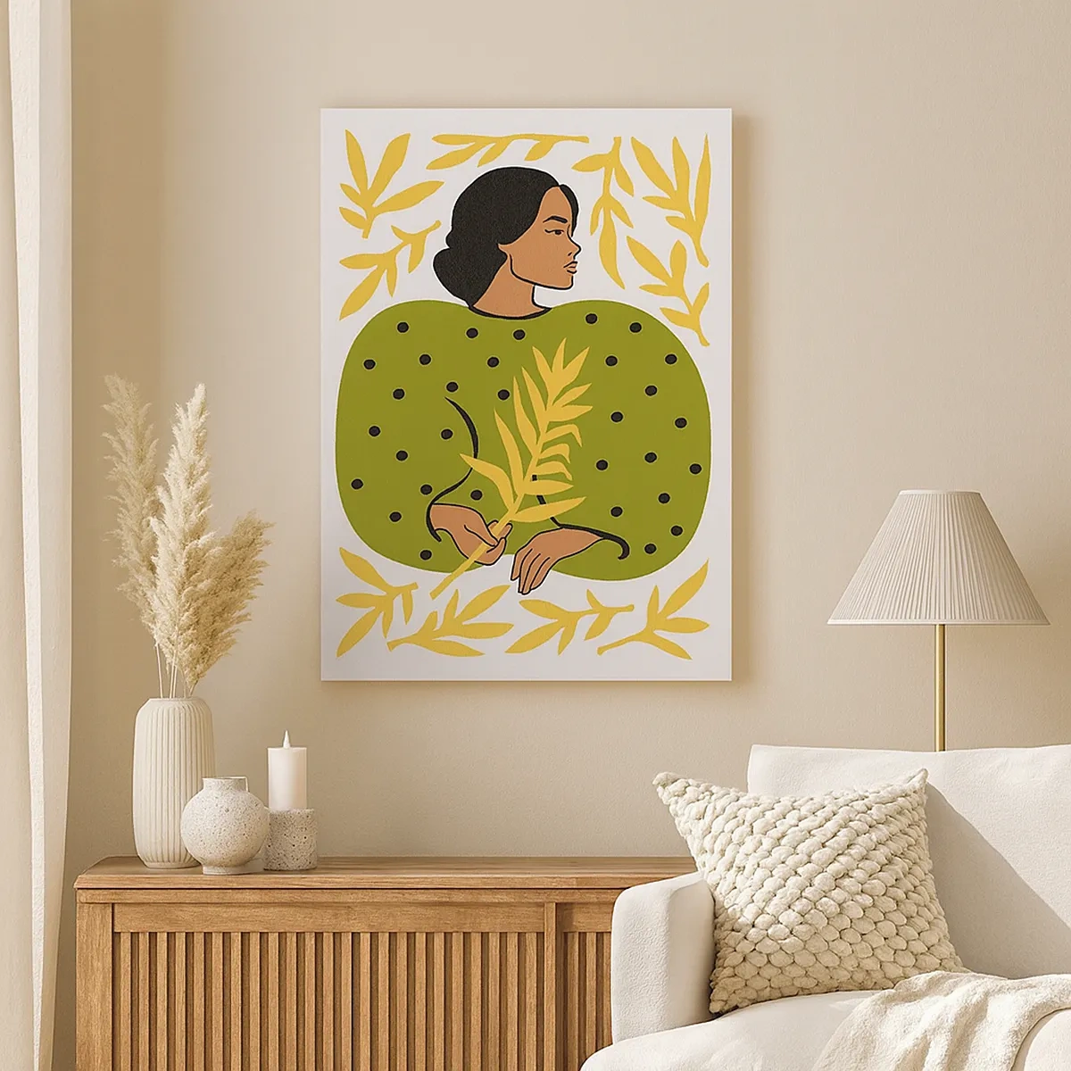 Quadro em tela - Rapariga havaiana - 50x70 cm