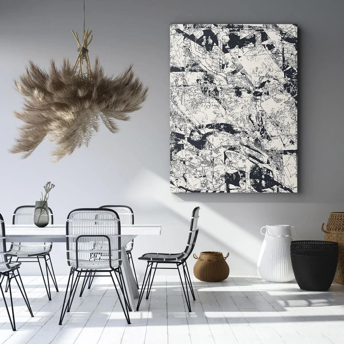 Quadro em tela - Interpenetração de opostos - 45x80 cm