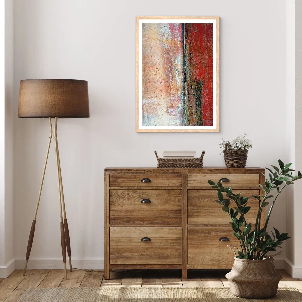 Pôster com moldura de carvalho claro - Talvez seja o mar - 70x100 cm