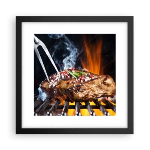 Pôster com moldura preta - Suculenta e de bom cheiro - 30x30 cm