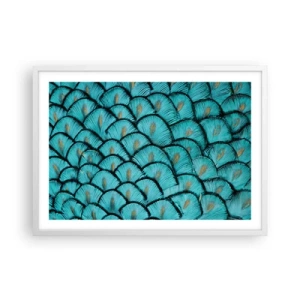 Pôster em moldura branca - A grande gala de penas - 70x50 cm