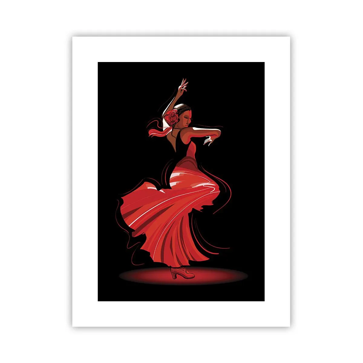 Pôster - O espírito ardente do flamenco - 30x40 cm