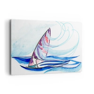 Quadro em tela - Com o vento no ritmo das ondas - 120x80 cm