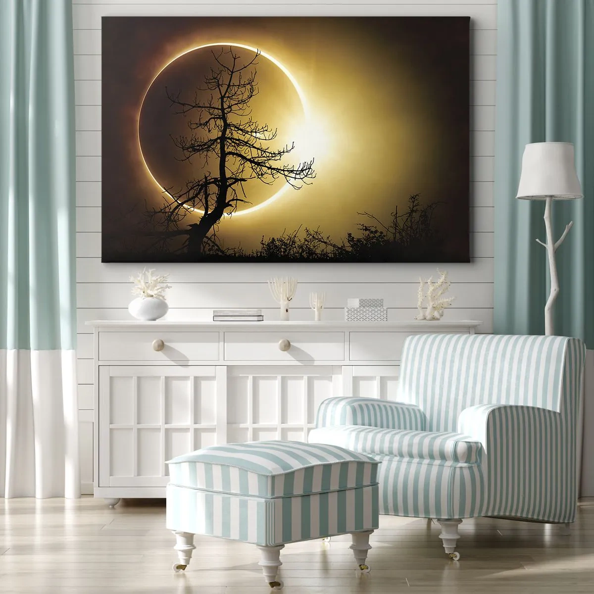 Quadro em tela - Eclipse total - 120x80 cm