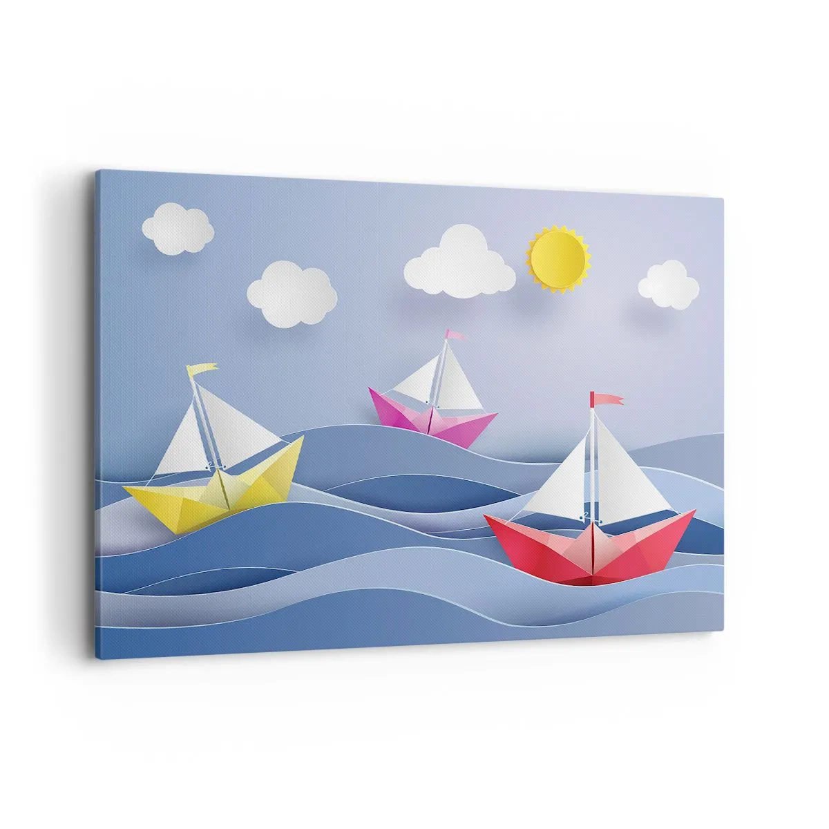 Quadro em tela - Oh, como é agradável balançar entre as ondas - 100x70 cm