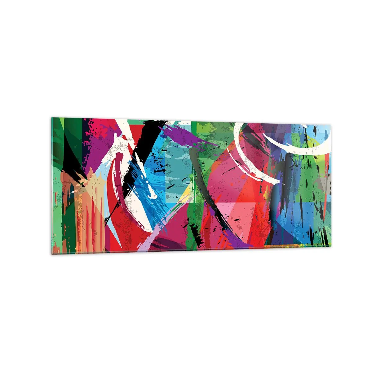Quadro em vidro - Rápido, vivo e animado - 120x50 cm
