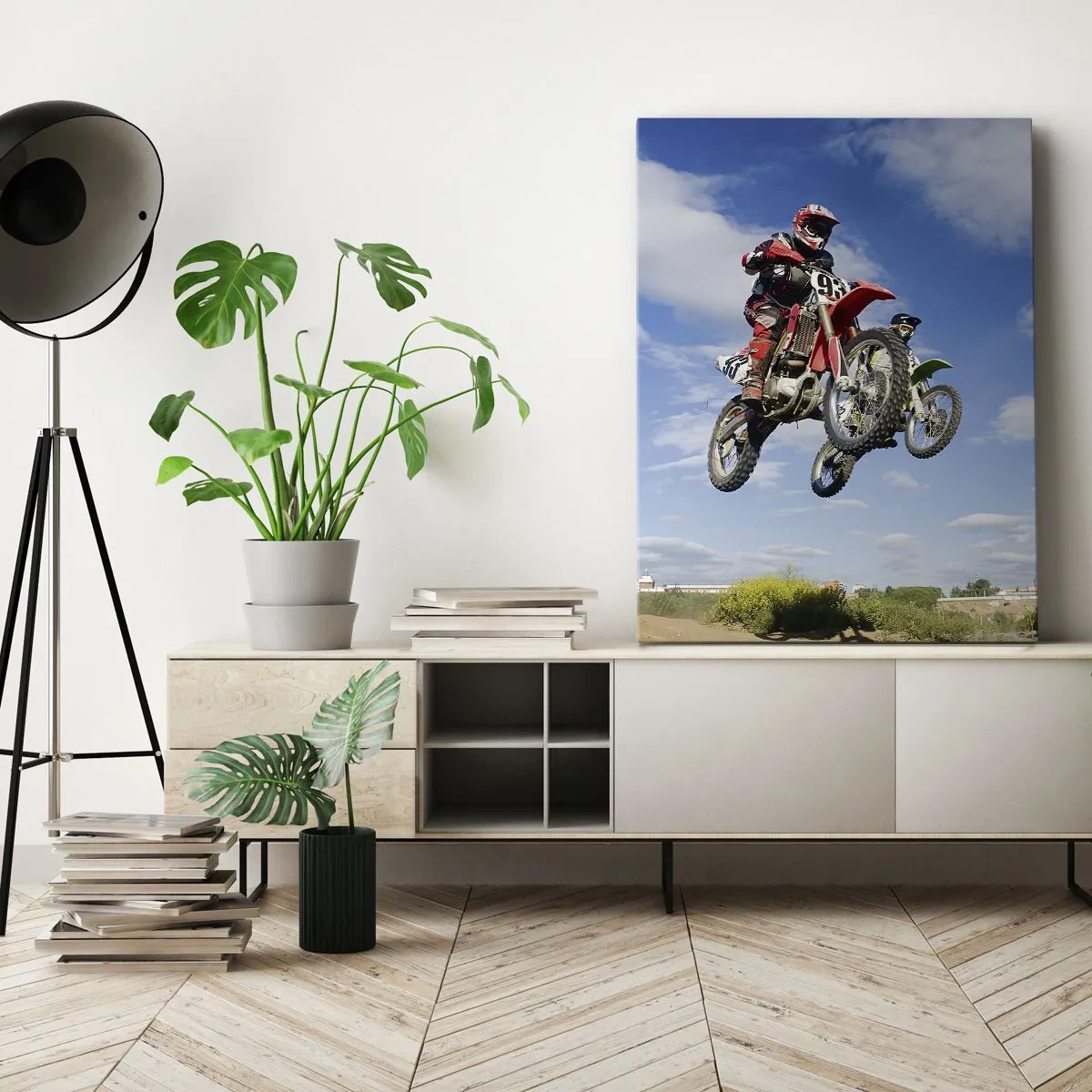 Quadro em tela - Salto celeste - 45x80 cm