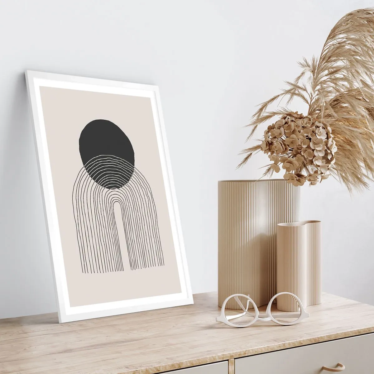 Pôster em moldura branca - Tremores e confiança - 61x91 cm