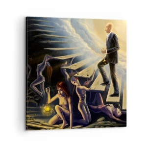 Quadro em tela - A viagem de Dante à luz - 50x50 cm