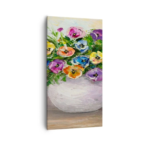 Quadro em tela - Natureza morta com um vaso branco - 55x100 cm