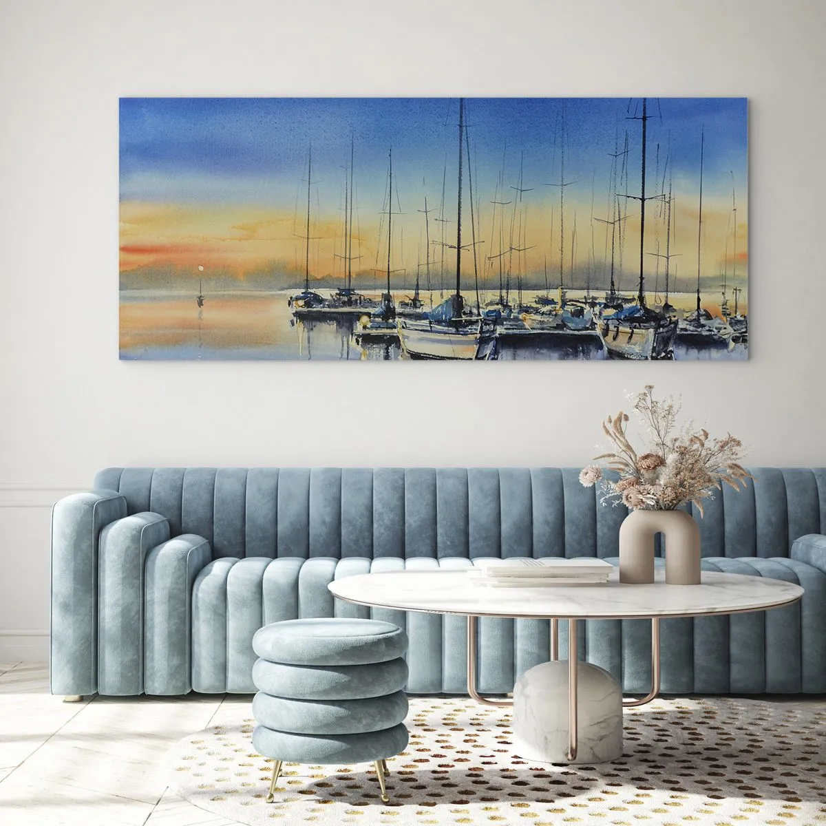 Quadro em vidro - Fim de um bom dia - 100x40 cm