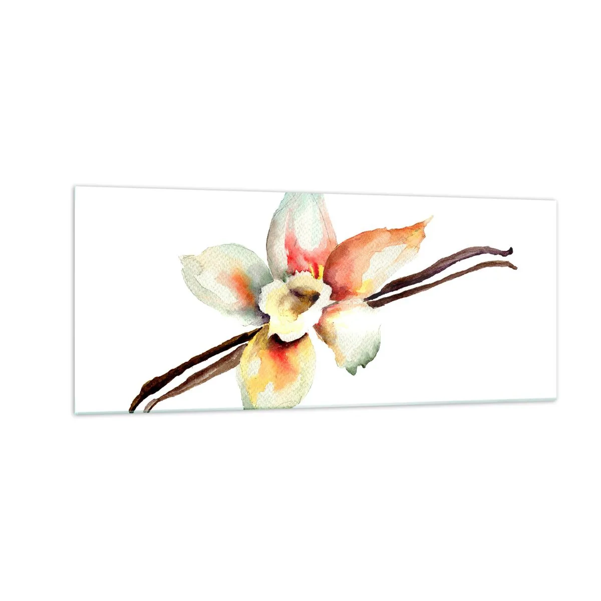 Quadro em vidro - Doçura derramada com tinta - 100x40 cm