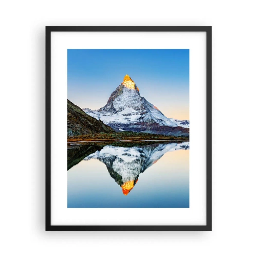 Pôster com moldura preta - Dois mundos - 40x50 cm