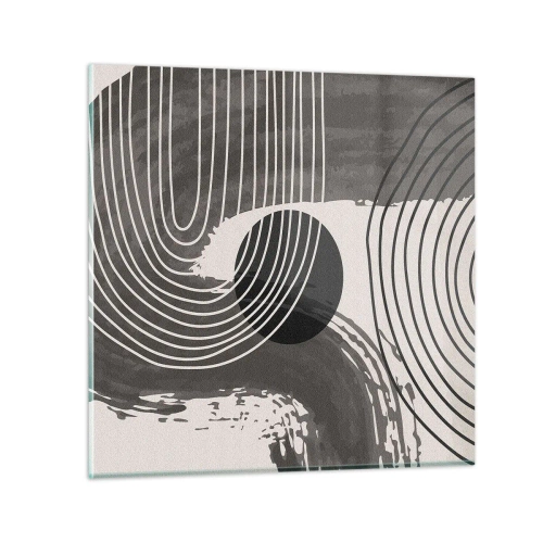 Quadro em vidro - O oval vence - 70x70 cm