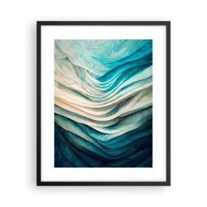 Pôster com moldura preta - Insaciabilidade azul - 40x50 cm