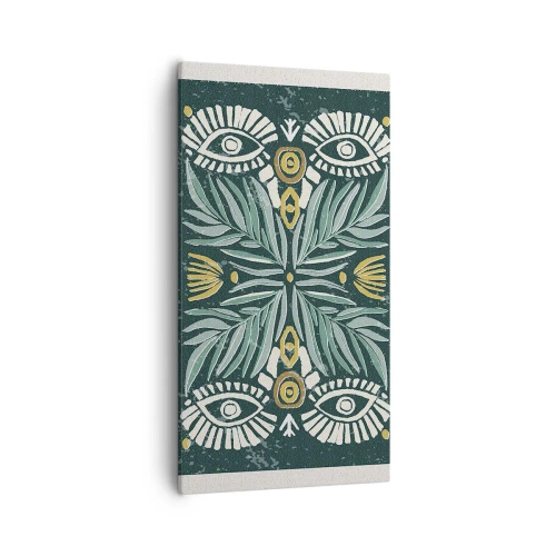 Quadro em tela - Como um recorte folclórico - 55x100 cm