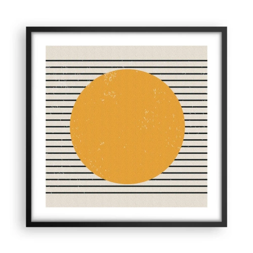 Pôster com moldura preta - O poder da simplicidade - 50x50 cm